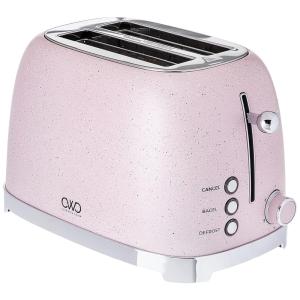 COZINHA COM COR Torradeira Elétrica 2 Fatias, 6 Níveis de Tostagem, Aço Inoxidável, 1500W, 110v, COOK WITH COLOR, Rosa