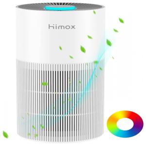 Himox H06 Purificador de Ar Automático com Filtro HEPA H13, Área de 33 m2, c, Controle Por APP, 110V, Branco