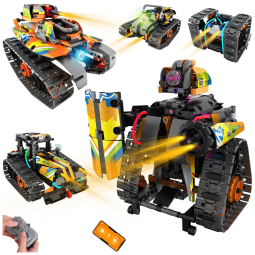 Kit Educativo de Engenharia Azul e Branco – Hodurgyi 5‑em‑1 STEM Building Set, Controle Remoto e APP, 554 Peças