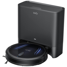 Aspirador de Pó Robô Eufy com Conexão via APP WI FI e Auto Esvaziamento, 110V, Preto