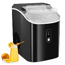 Máquina de Gelo até 14 kg em 24H Portátil Compacta, 110V, Kndko, Preta
