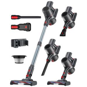 Aspirador de Pó Sem Fio GGV, Sucção Poderosa de 23KPA, Autonomia de 35 Min, Leve e Prático, Ideal para Casa, Carregamento na Parede