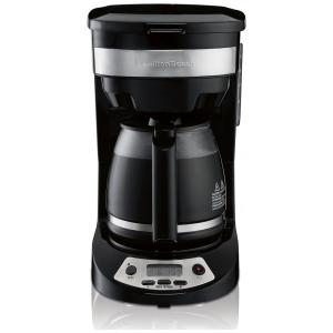 Cafeteira Programável 1,4L com 3 Opções de Preparação, Jarra de Vidro e Pausa Automática, 900W 110V, Hamilton Beach, Preta
