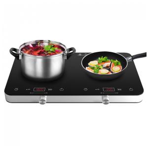 Cooktop COOKTRON de Indução Duplo Portátil com Controle Digital e 10 Temperaturas 110V 1800W