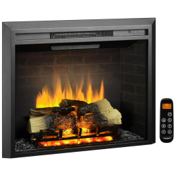 Lareira Elétrica de Embutir A61x77L com Controle Remoto e Som de Fogo, 1500W, 110v, LEGEND FLAME EF263, Preto