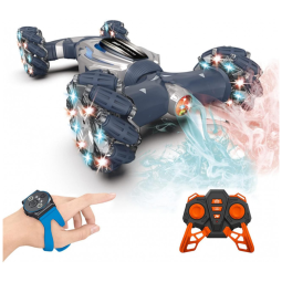 Carrinho de Controle Remoto 360 para Adultos e Crianças com Bateria Recarregável e Sensor de Gestos, PRYME ONE, Azul