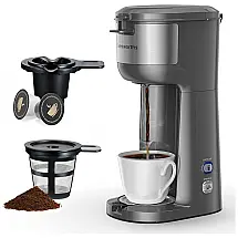 Máquina de Café 2 em 1 Café Pronto em 3 Min 1000W, 110v, FAMIWORTHS, Preto