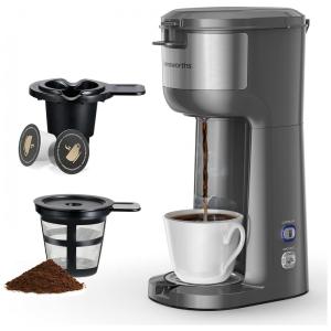 Máquina de Café 2 em 1 Café Pronto em 3 Min 1000W, 110v, FAMIWORTHS, Preto