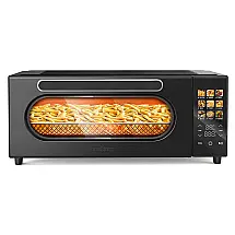 Forno de Convecção 10 em 1, 15L com Display LCD, 10 Funções Predefinidas e 4 Acessórios, 110V, 1800W, SEEDEEM, Preto