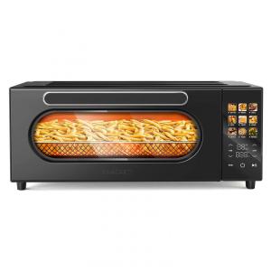 Forno de Convecção 10 em 1, 15L com Display LCD, 10 Funções Predefinidas e 4 Acessórios, 110V, 1800W, SEEDEEM, Preto