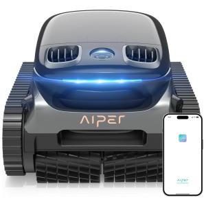 Robô Aspirador de Piscina,Sem Fio AIPER Scuba S1 Pro, Limpeza Horizontal da Linha d'Água, Navegação Inteligente, Bateria de 180 min.