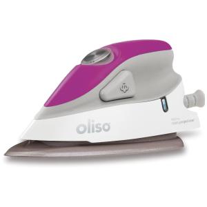 Ferro de Passar Mini á Vapor, Aço Inoxidável, 1000W, 110W, OLISO M2 Pro, Rosa