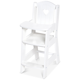 Cadeirão para Bonecas com Até 50 cm de Altura para Crianças Acima de 3 Anos, Melissa & Doug, Branca