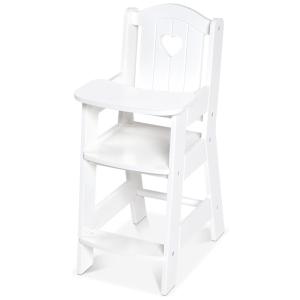 Cadeirão para Bonecas com Até 50 cm de Altura para Crianças Acima de 3 Anos, Melissa & Doug, Branca
