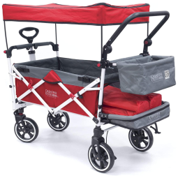 Carrinho de Passeio 3 em 1 Dobrável e Multifuncional, Peso Máximo 68 kg, CREATIVE OUTDOOR DISTRIBUTOR 906106, Vermelho