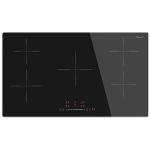 Cooktop Elétrico de Indução 36" 91" para Embutir, com 5 Queimadores, 9 Níveis de Potência, Controle Digital e Trava de Segurança