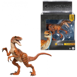 Mattel Jurassic World Hammond Collection Atrociraptor Tiger com 13 Pontos de Articulação e Olhos de Vidro Realistas