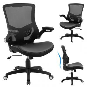 Cadeira de Escritório Ergonômica Giratória com Encosto Médio, X XISHE, Preto