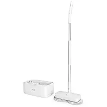 Esfregão Elétrico sem Fio à Bateria com 4 Acessórios Extras, 110v, KHSUIN electric mop, Branco