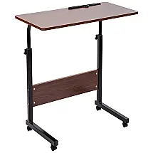 Mesa Bandeja SIDUCAL Ajustável para Sofá e Cama com Rodas, Mesa Portátil para Laptop, Preto