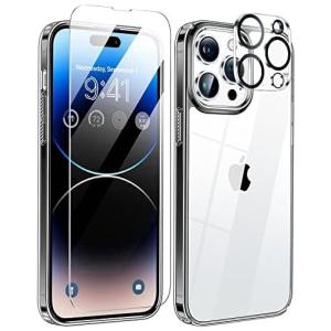 Capa para Iphone 14 Pro Max com Protetor de Tela Embutido e à Prova dÁgua, Humixx, Preta e Transparente