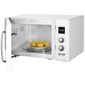 Spaco Micro ondas Retro de Bancada 25 Litros Multifuncional, 110V 900W, Branco
