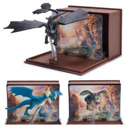 Conjunto de Dragões da Dreamworks: Livro de Berk com 3 Figuras Colecionáveis e Cartões Expositores, para fãs de Dragões!