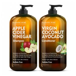 Shampoo e Condicionador de Abacate e Coco Restaura o Brilho e Reduz a Coceira no Couro Cabeludo, para Todos os Tipos de Cabelo