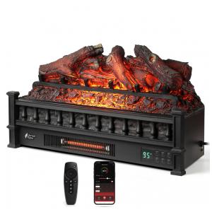 Lareira Elétrica Infravermelha TURBRO Eternal Flame 66 cm WiFi 1500W Preto