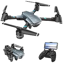 UF500 Drone com Câmera 1080P HD para Adulktos Wi Fi com Fluxo de Posição óptico e Controle de Voz, URANHUB, Preto