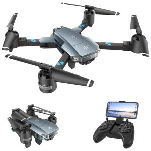UF500 Drone com Câmera 1080P HD para Adulktos Wi Fi com Fluxo de Posição óptico e Controle de Voz, URANHUB, Preto