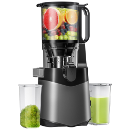 Espremedor de Sucos de Pressão Fria, Funil Extra Largo de 14,7 cm para Frutas e Vegetais Inteiros, 350W, Fácil de Limpar