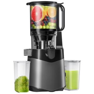 Espremedor de Sucos de Pressão Fria, Funil Extra Largo de 14,7 cm para Frutas e Vegetais Inteiros, 350W, Fácil de Limpar