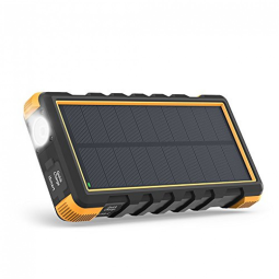 Powerbank Carregador Solar 25000mAh LED Prova dágua Camping Nautica Viagem
