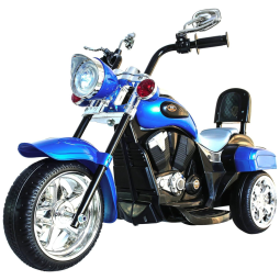 Moto Elétrica Infantil a Bateria 6V com Luzes LED, Buzina, 2 Velocidades e Marcha Ré, Freddo, Azul