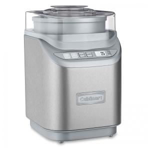 Máquina de Sorvete Automática 1,8L em Aço Inoxidável com Tela LCD, 3 Configurações e Livro de Receitas, Cuisinart, Prata