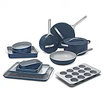 Jogo de Panelas Caraway Ceramic 23 Peças Azul Marinho Antiaderente Livre de PFAS