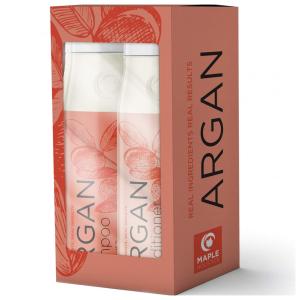 Shampoo e Condicionador Óleo de Argan e Hibisco Lisos, Cacheados Seco, Oleoso 300ml