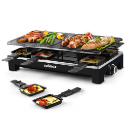 Churrasqueira Elétrica Grill 2 em 1 com Controle de Temperatura, 110V 1500W, CUSIMAX, Preta