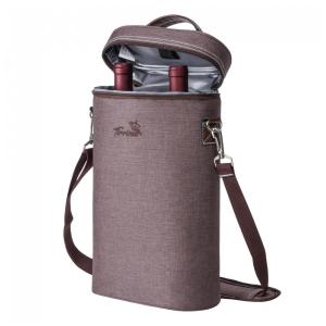 Bolsa Térmica para 2 Garrafas de Vinho Tirrinia – Marrom: Presente Ideal para Amantes de Vinho