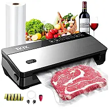 Seladora a Vácuo 7 em 1 para Alimentos Secos e Úmidos, TKTK V3520, Cinza