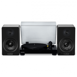 Vitrola Toca Discos Retrô com Pré Amplificador e Alto Falantes, 120W, 110v, FLUANCE RT80AI61, Preto