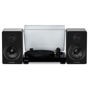 Vitrola Toca Discos Retrô com Pré Amplificador e Alto Falantes, 120W, 110v, FLUANCE RT80AI61, Preto