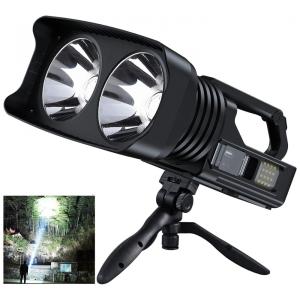 Lanterna LED Recarregável com 7 Modos e 100.000 Lúmens, MIXILIN, Preta