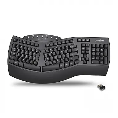 Teclado Ergonômico Sem Fio Recarregável