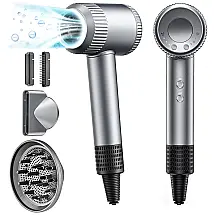 Secador de Cabelo Profissional com 2 Velocidades e 3 Temperaturas, 110v, BARSJA, Cinza