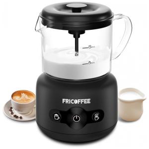 Espumador de Leite Elétrico 300 mL em Aço Inoxidável, 110V, Fricoffee, Preto