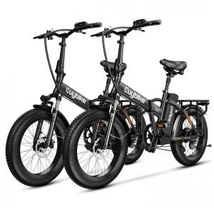 Kit com 2 Bicicletas Elétricas Dobráveis bluebiko F6B com Motor Brushless 750W (Pico 1000W), Bateria Removível 48V 20Ah, Freios a Disco