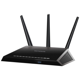 Nighthawk Wi Fi Dual Band Roteador velocidade 2300 Mbps até 35 aparelhos área 185 m2, NETGEAR R7000P 100NAS, Preto