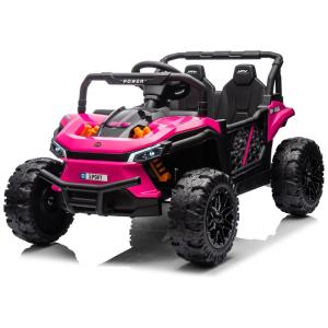 Carro Elétrico Infantil, UTV Off-Road com Controle Remoto, 3 Marchas, Música e Luzes LED, 24V, BOSTANA, Rosa